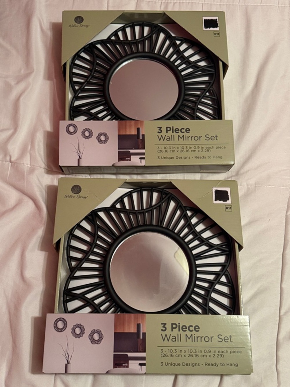 TWO Sets of 3-Piece Wall Mirror Set *NEW*